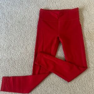 Athleta Girls Crimson Red Performance Leggings